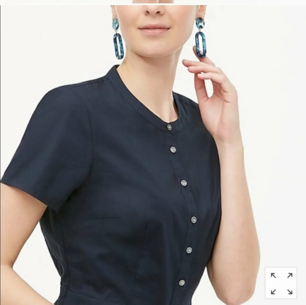 J. Crew Button Down Cotton Minimalist Dress